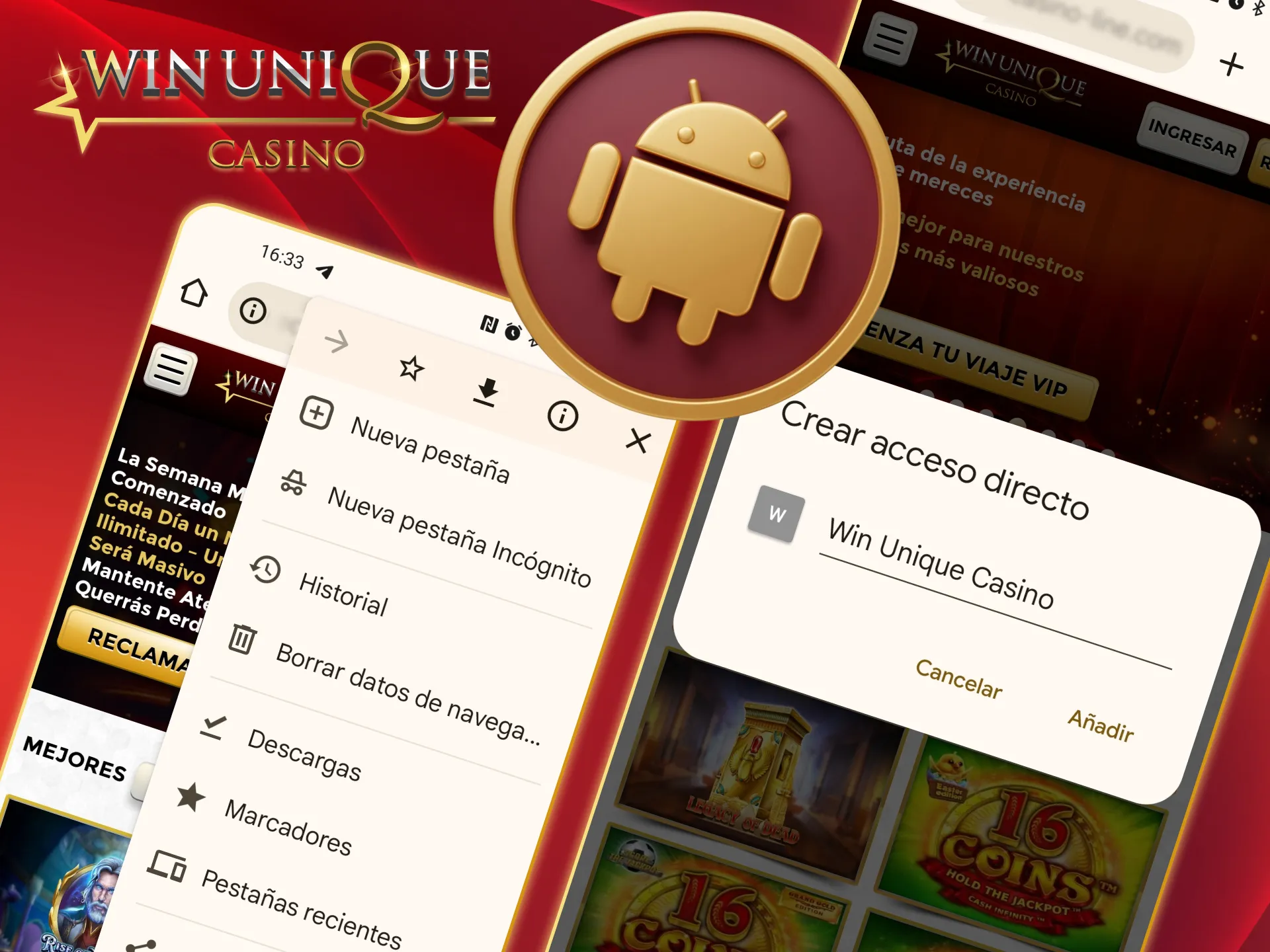 Scarica l'APK e gioca ora su Unique Casino.