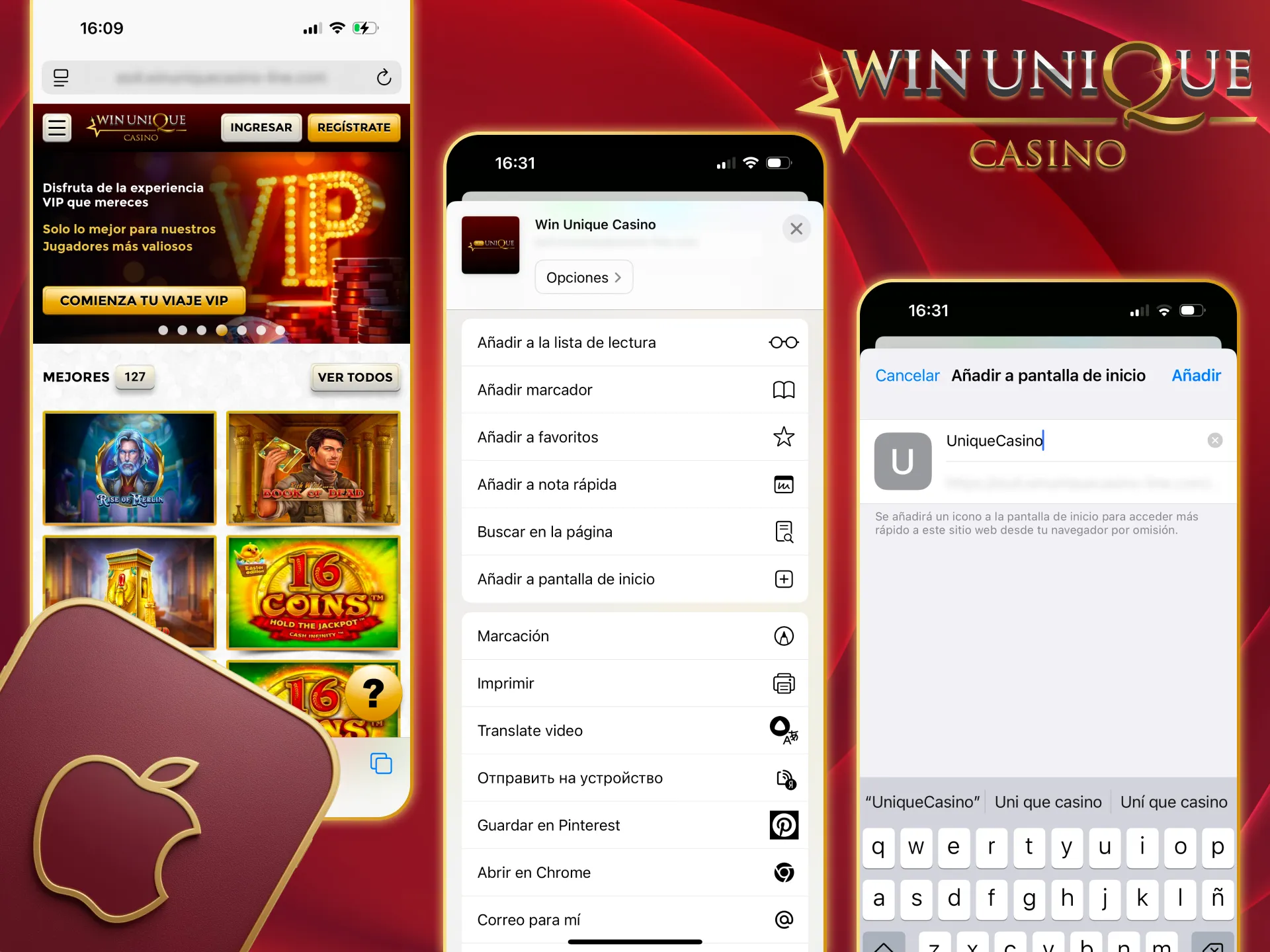 Installate Unique Casino su iOS e iniziate a vincere.