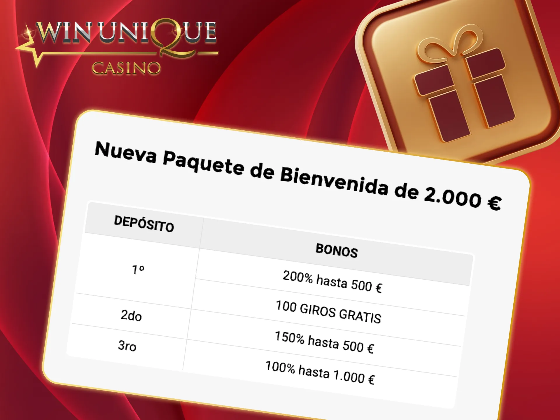 Ottenete più soldi al Unique Casino quando depositate.