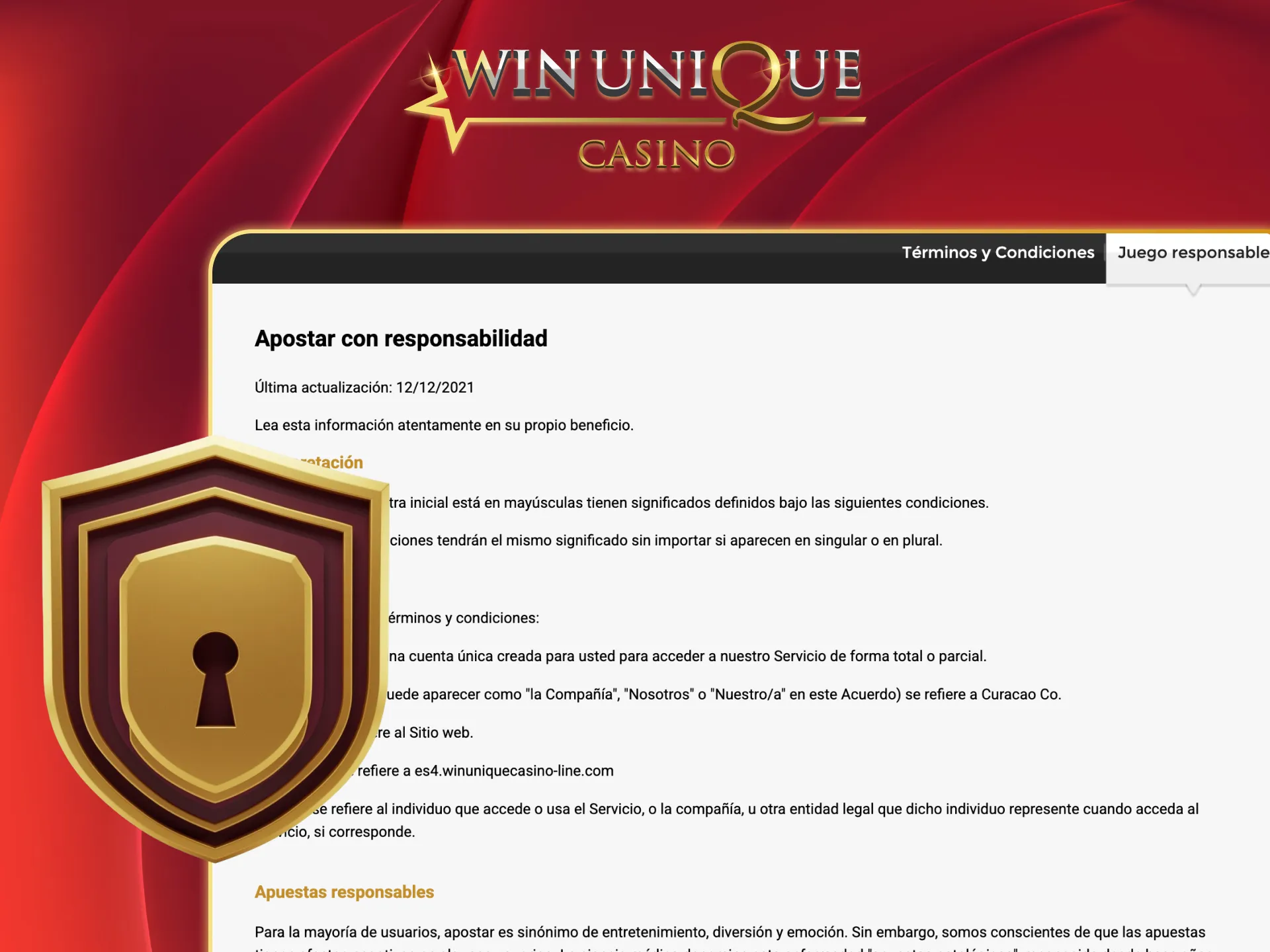 Giocate in modo responsabile e divertitevi con Unique Casino.