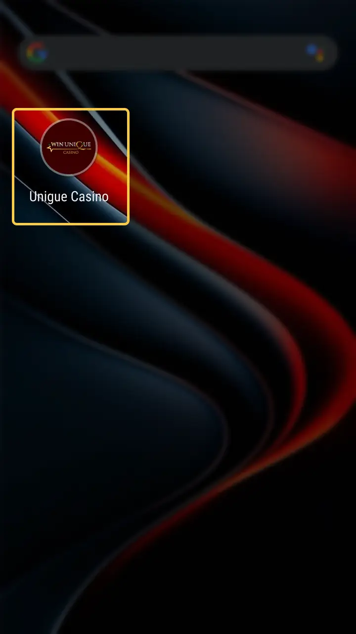 Lancez l'application Unique Casino pour commencer votre expérience de jeu.