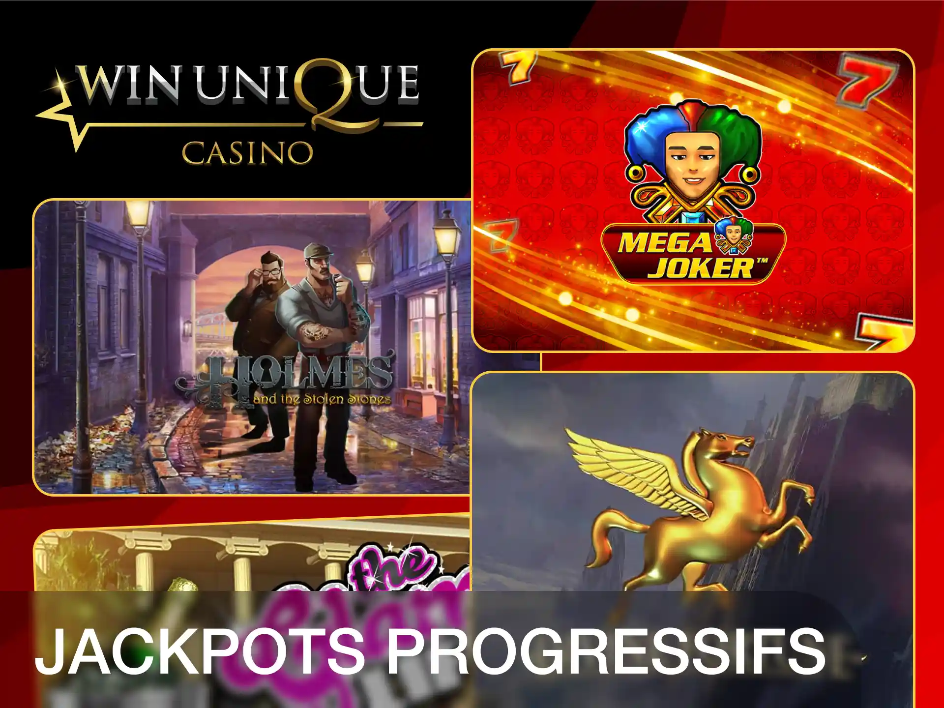 Décrochez de superbes jackpots progressifs en ligne sur Unique Casino.