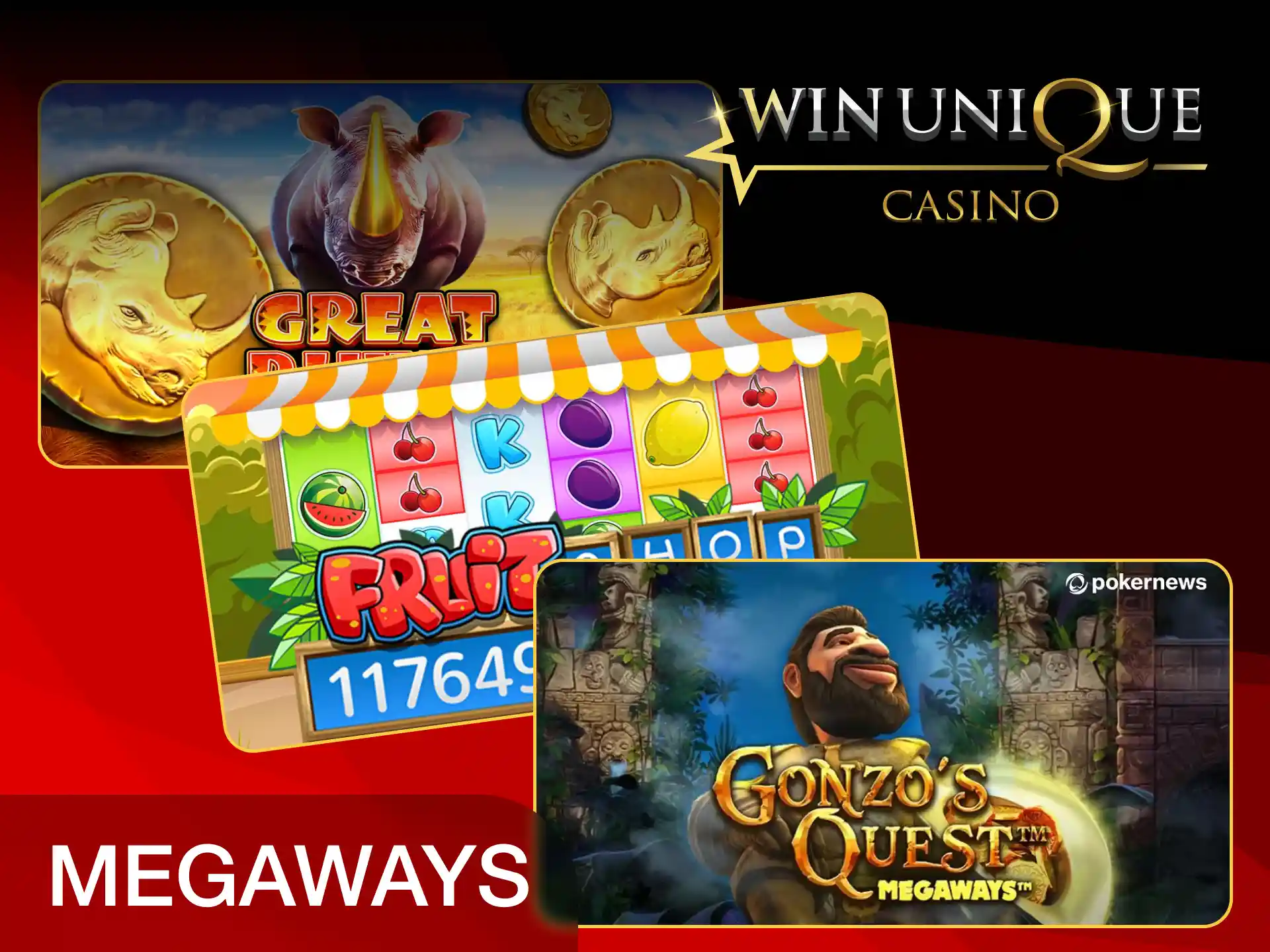 Multipliez vos gains avec les jeux Megaways sur Unique Casino.