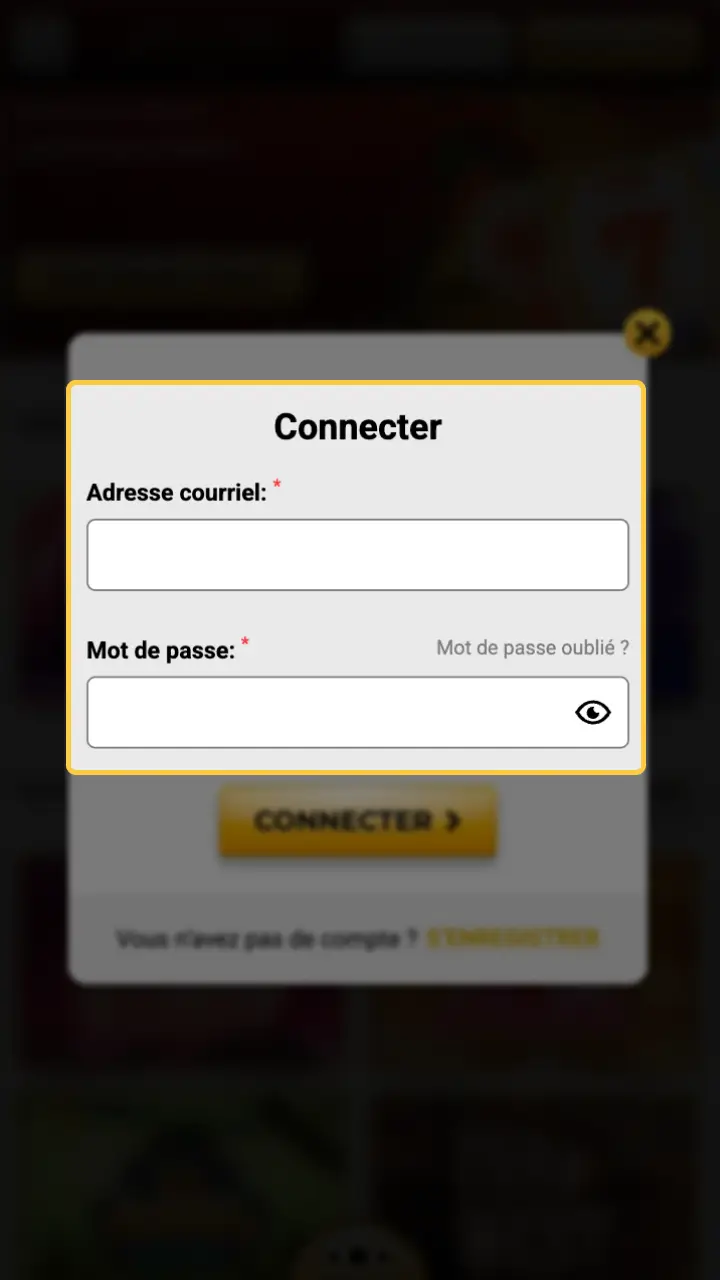 Saisissez vos identifiants pour vous connecter en sécurité sur Unique Casino.
