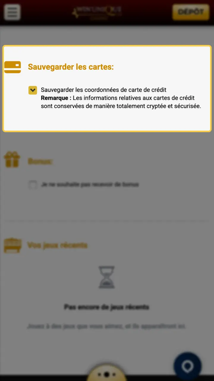 Vérifiez le mode de paiement lié à votre compte Unique Casino.
